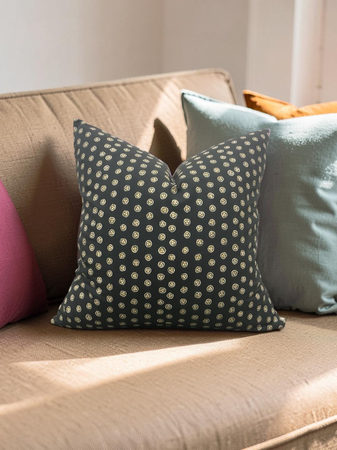 Zak + Fox Polka Dot Decorative Pillow Mi 22x22" Knife Edge Cover