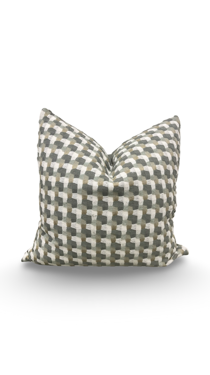 Designer Fabric Petite Terrasse 20x20" Knife Edge Decorative Throw Pillow