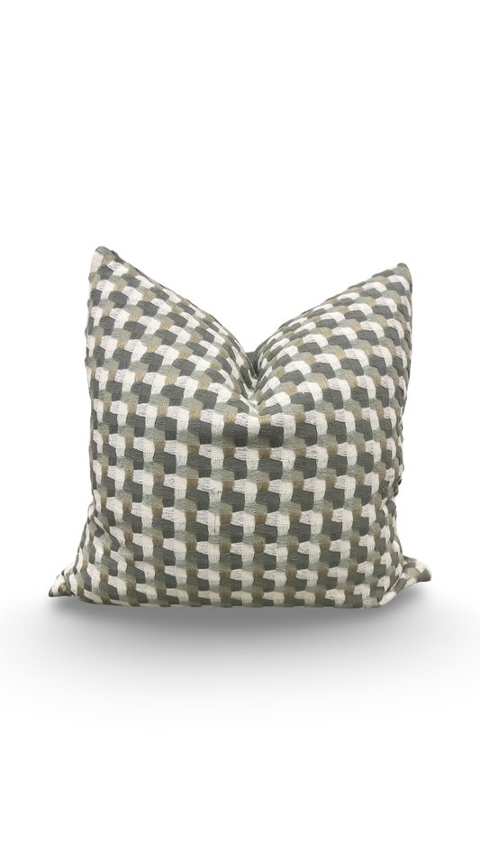 Designer Fabric Petite Terrasse 20x20" Knife Edge Decorative Throw Pillow