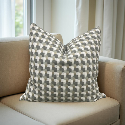 Designer Fabric Petite Terrasse 20x20" Knife Edge Decorative Throw Pillow