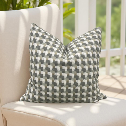 Designer Fabric Petite Terrasse 20x20" Knife Edge Decorative Throw Pillow