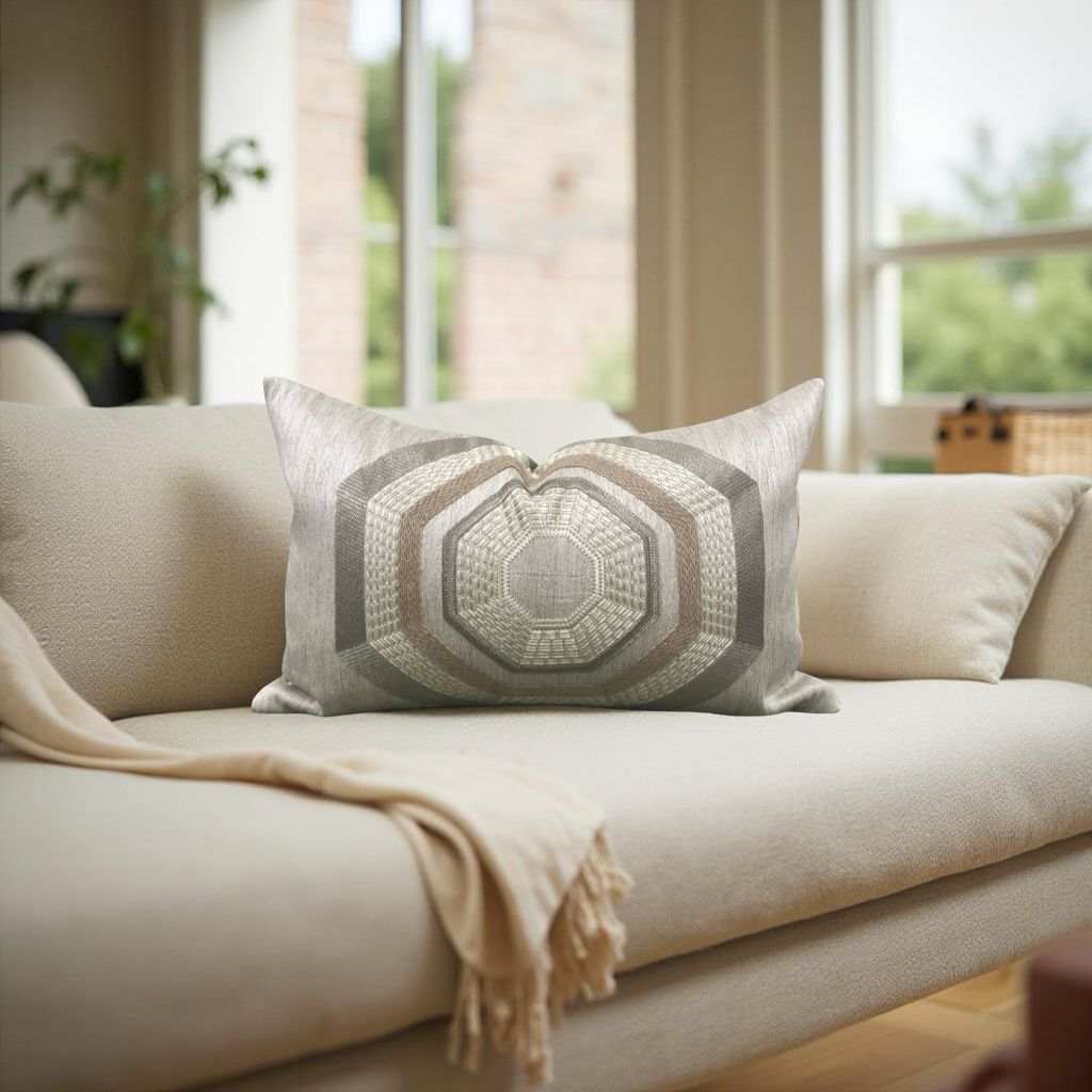 Ardecora Scirecco 12x18" Knife Edge Decorative Throw Pillow