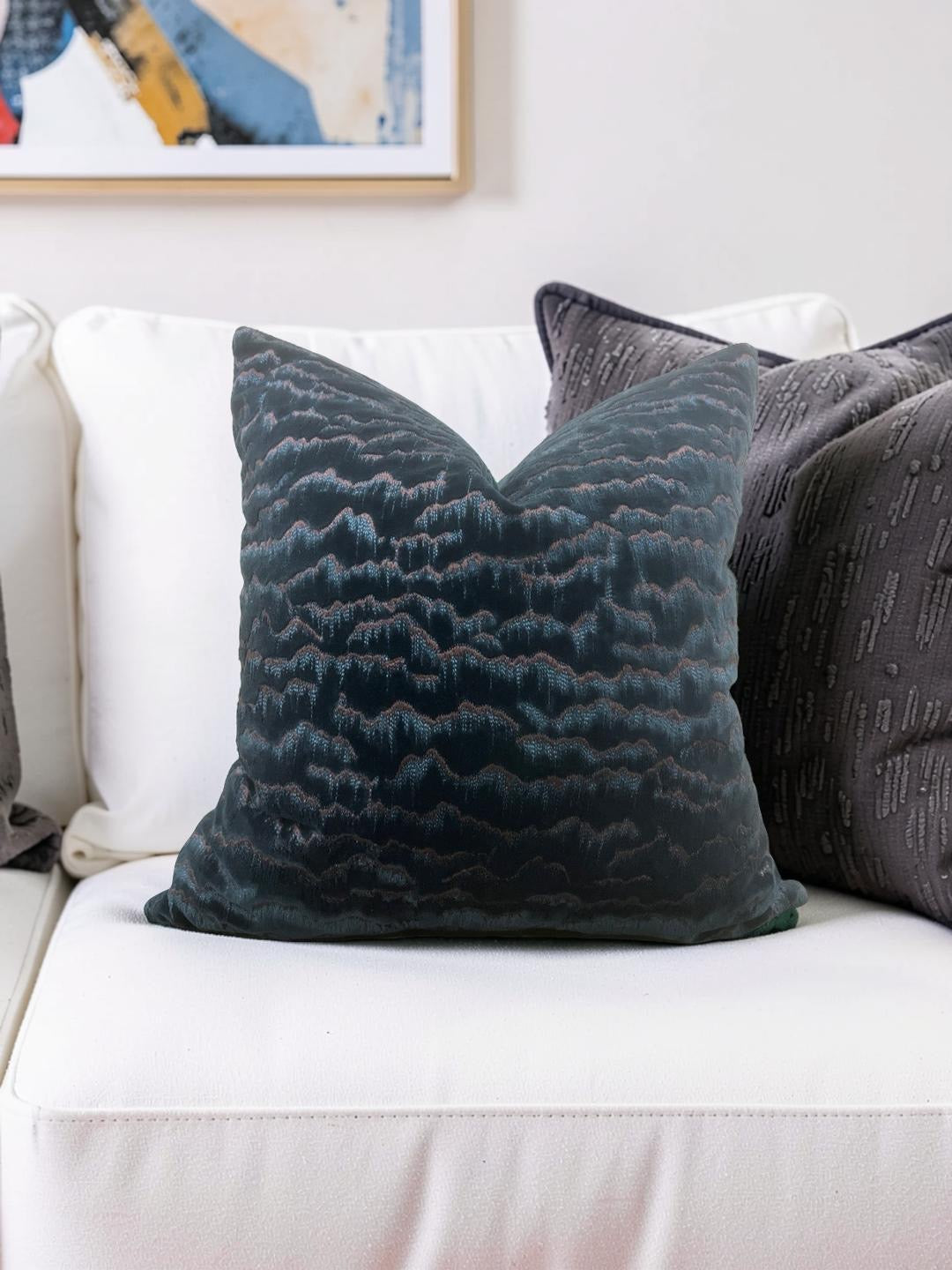 Zimmer & Rohde Decorative Pillow Mountain Lines 22x22" Knife Edge Cover