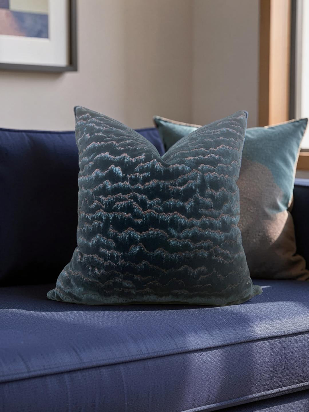 Zimmer & Rohde Decorative Pillow Mountain Lines 22x22" Knife Edge Cover