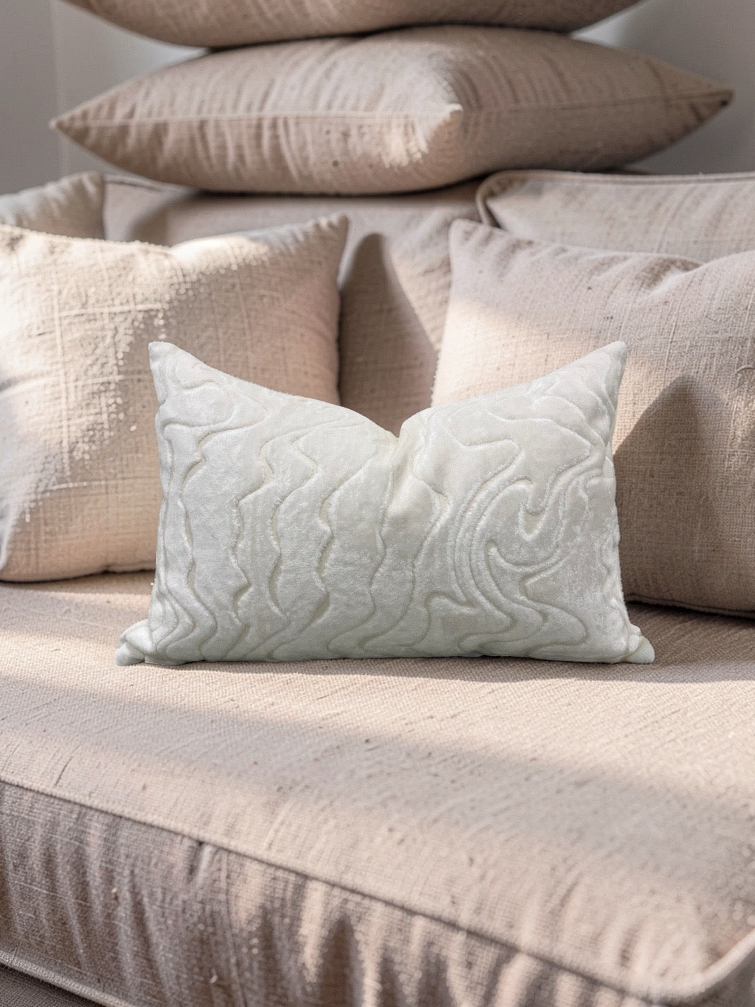 Moon Beam Lumbar Pillow Chiaroscuro Dream 12x18" Knife Edge Cover