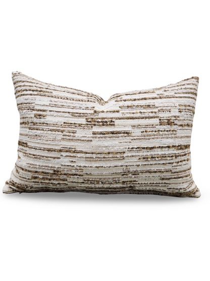 Zinc Lumbar Pillow Jenga Tobacco 12x18" Knife Edge Cover