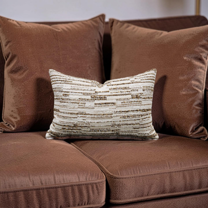 Zinc Lumbar Pillow Jenga Tobacco 12x18" Knife Edge Cover