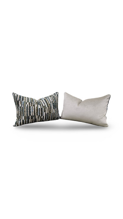 Lumbar Pillow Jenga Colibri 12x18" Knife Edge Cover