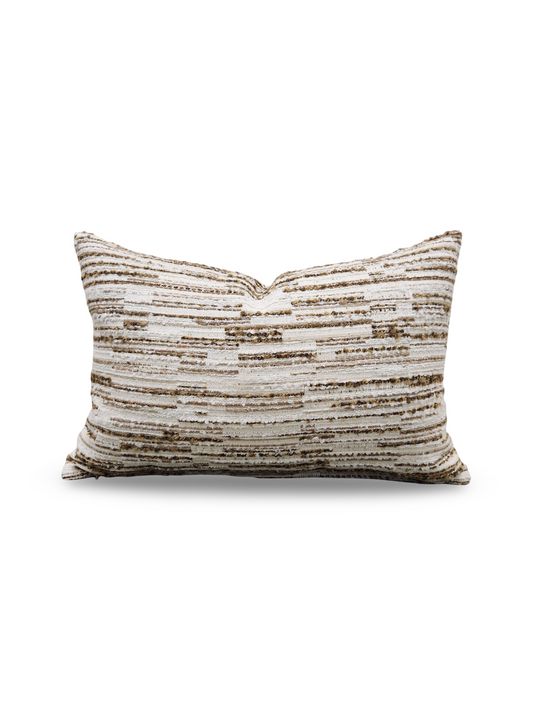 Zinc Lumbar Pillow Jenga Tobacco 12x18" Knife Edge Cover